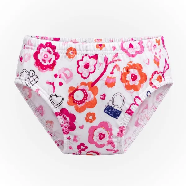 Calcinha Infantil Algodão Estampada Sortida para 4 a 6 Anos