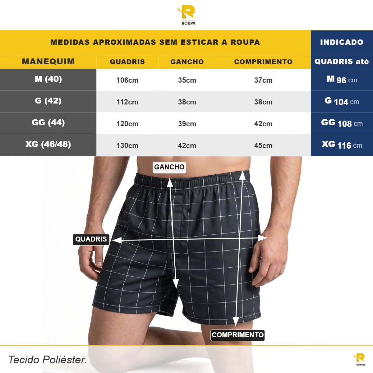 Cueca Samba Canção Masculina em Poliéster Estampada com Cós Elástico - Imagem 9