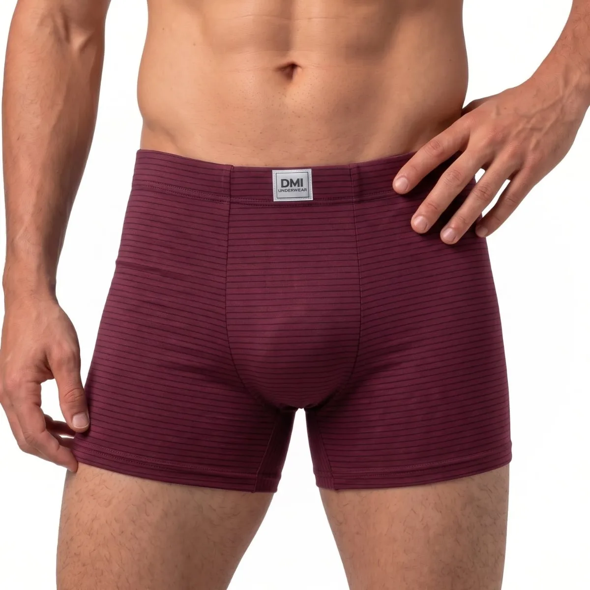Cueca Boxer Masculina em Microfibra Listrada com Cós Largo e Forro Duplo - Imagem 3