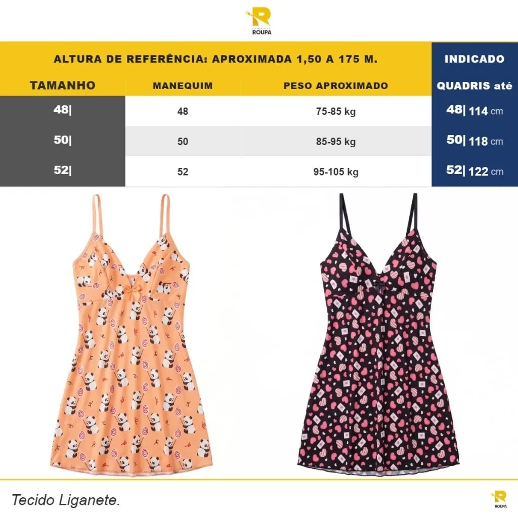 Camisola Plus Size em Liganete com Laço e Alças Finas - Imagem 10