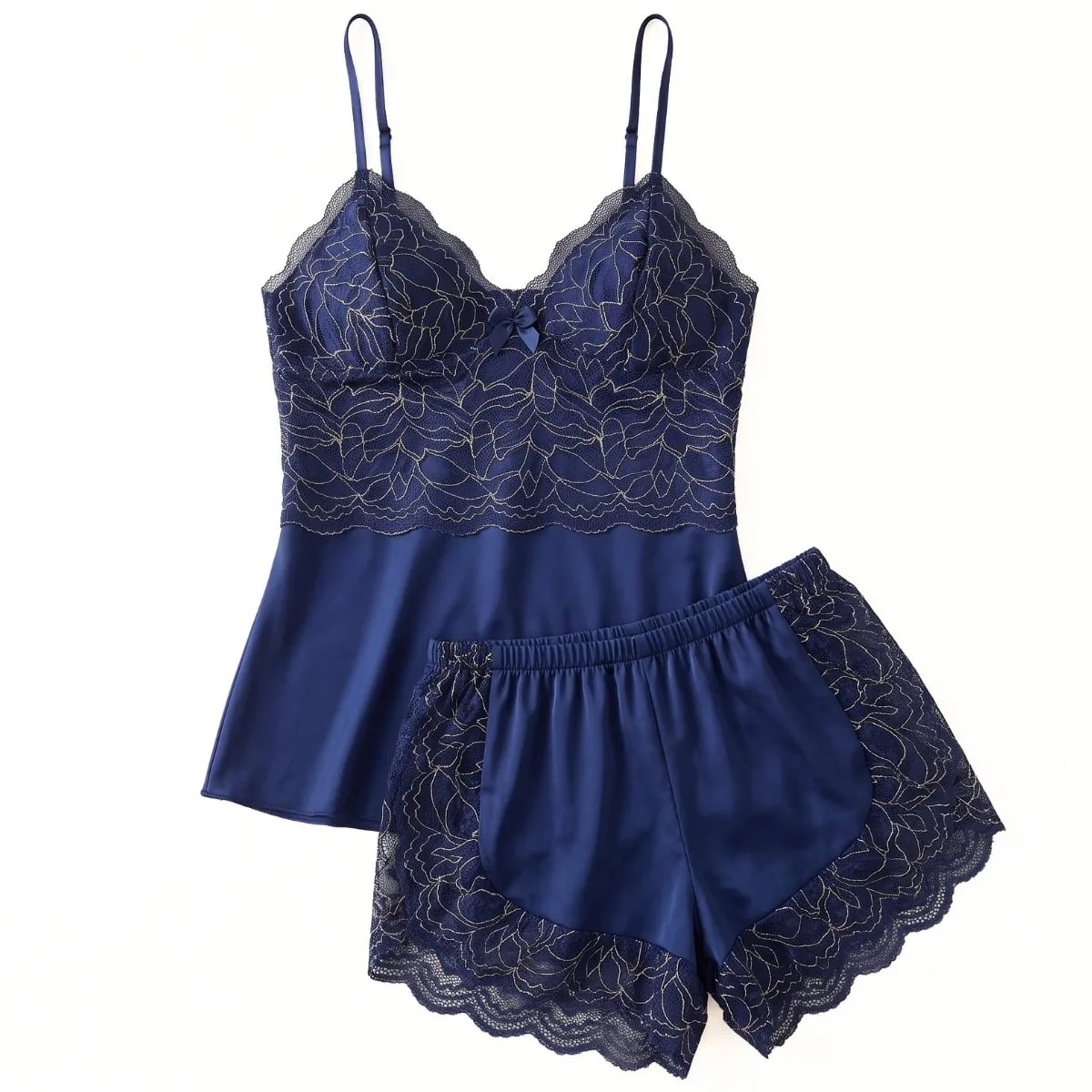 Baby Doll Feminino Coral em Romantic com Renda Floral, Alças Reguláveis e Short Rendado - Imagem 2