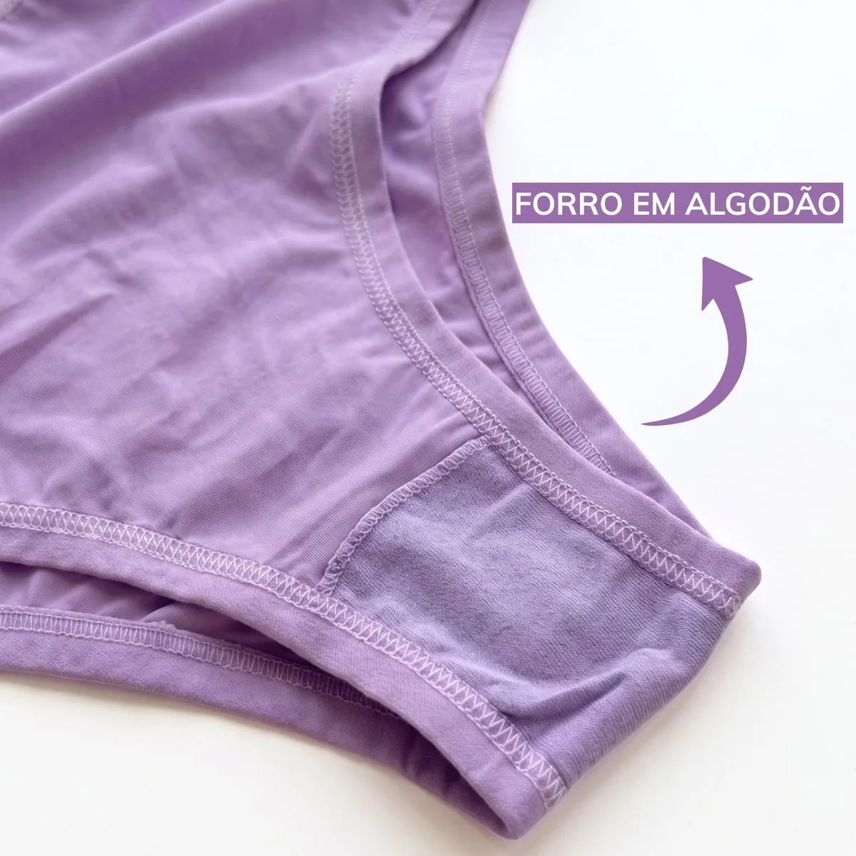 Calcinha Feminina Cintura Alta em Microfibra Poliamida com Forro em Algodão - Imagem 9