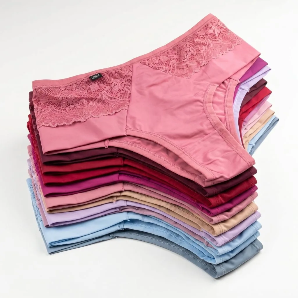 Calcinha Poliamida com Renda Feminina Lateral Larga