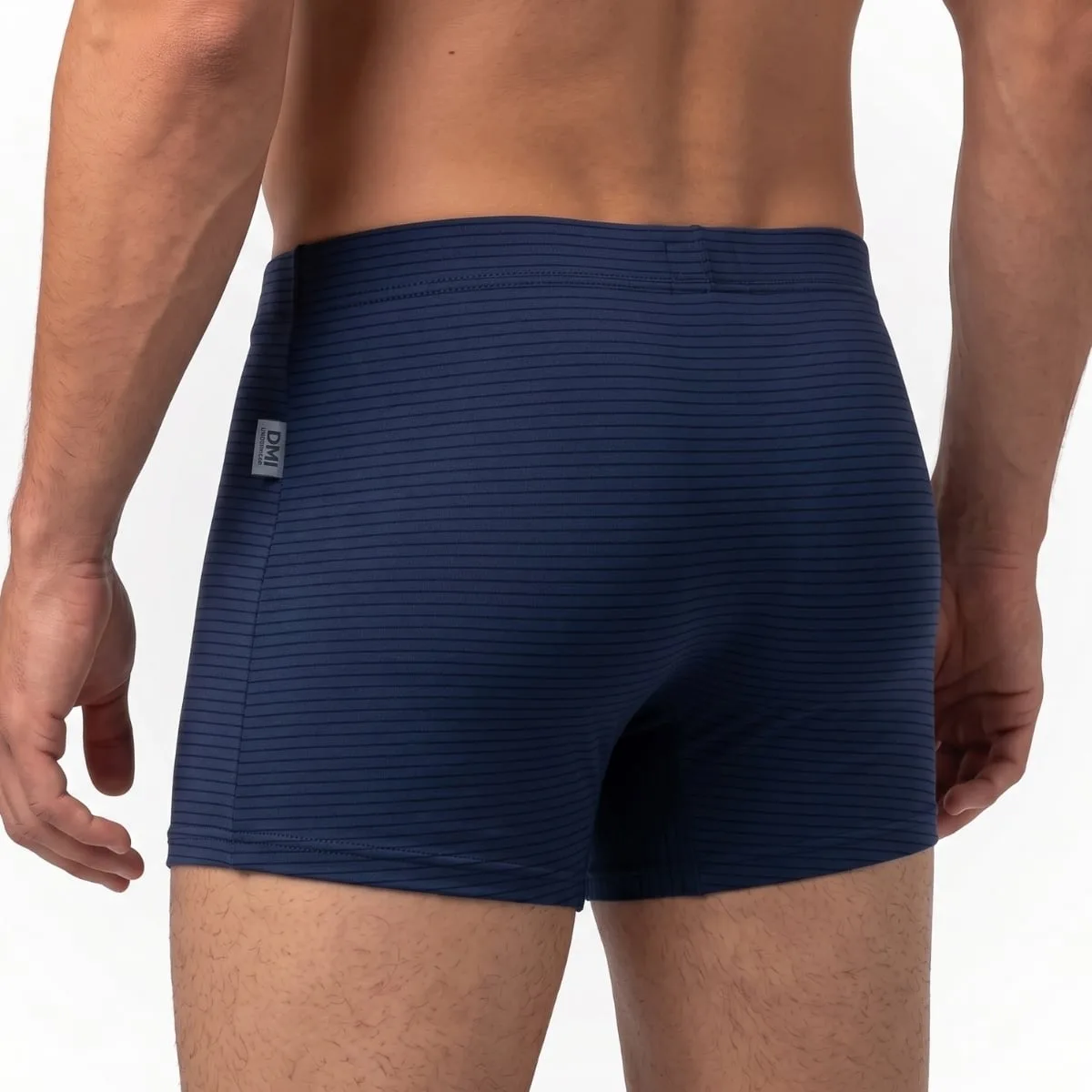 Cueca Boxer Masculina em Microfibra Listrada com Cós Largo e Forro Duplo - Imagem 4