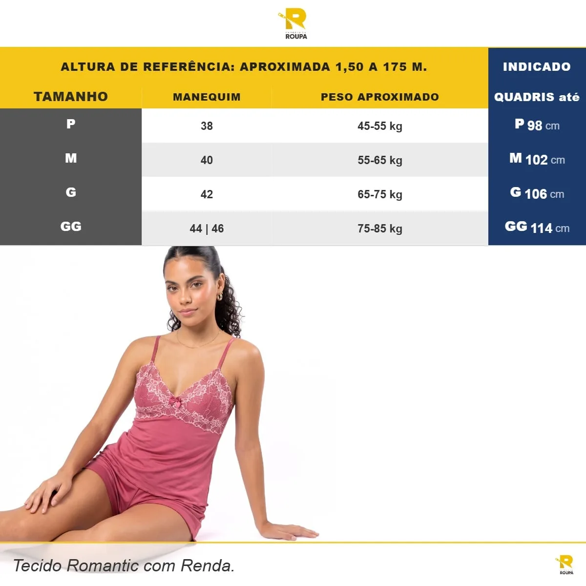 Baby Doll Feminino Tata em Romantic com Renda Floral no Busto, Alças Reguláveis e Short Liso - Imagem 12