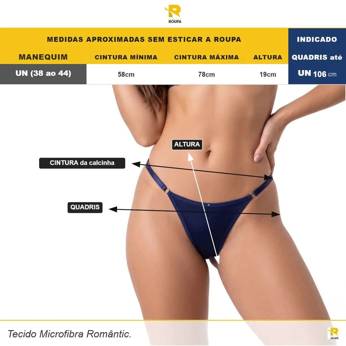 Calcinha Fio Dental Cereja em Microfibra com Laterais Reguláveis - Imagem 11