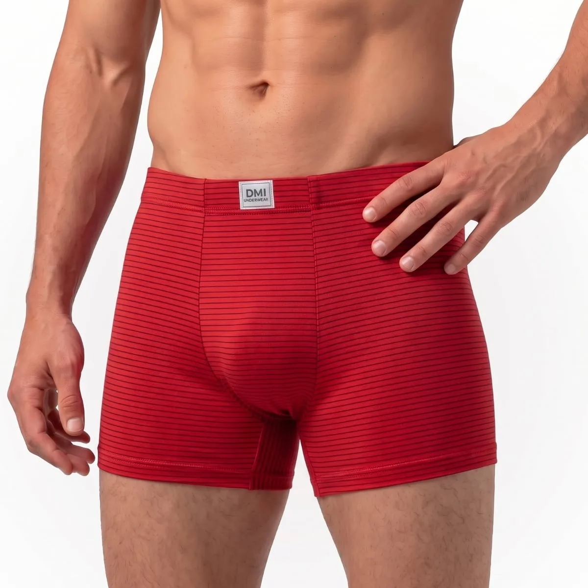 Cueca Boxer Masculina em Microfibra Listrada com Cós Largo e Forro Duplo - Imagem 6