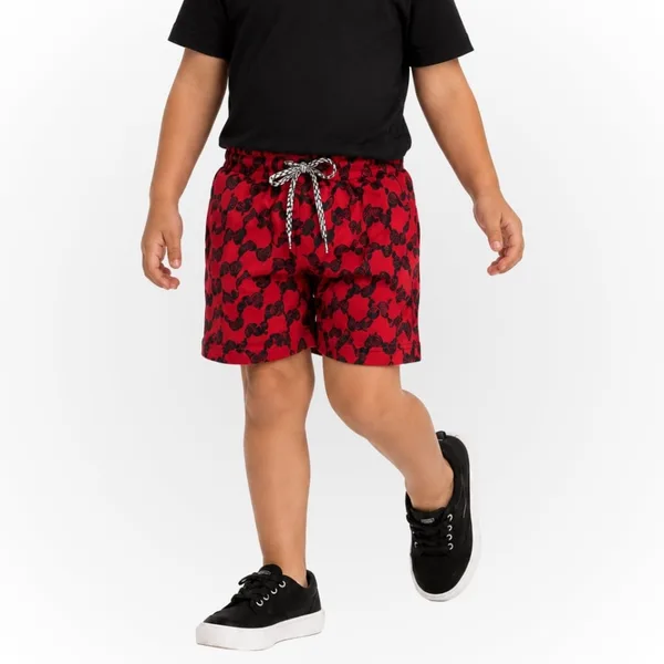 Short Tactel Infantil Masculino com Bolsos, Elástico e Cordão