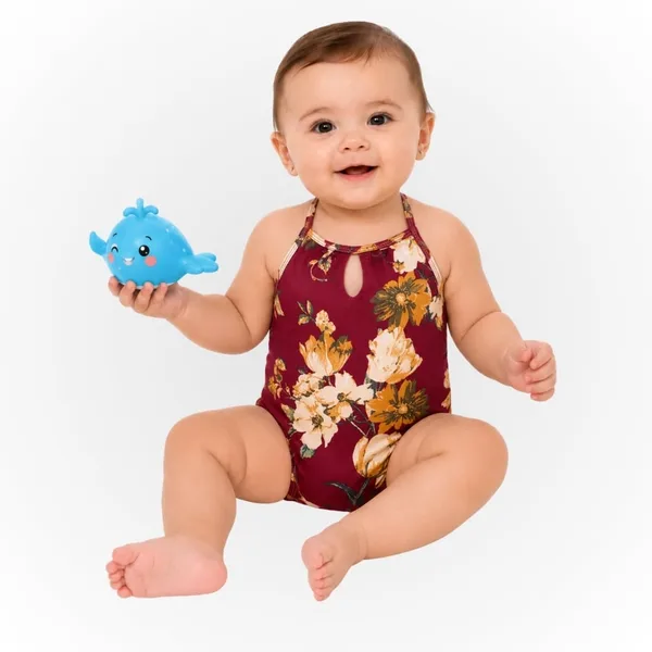 Maiô Bebê Estampado em Lycra para Piscina e Praia